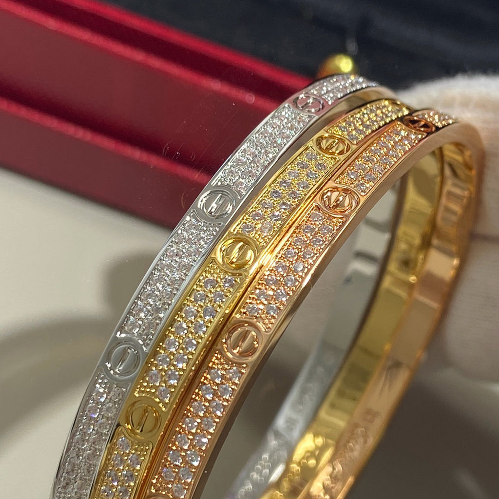 [⭐Maelin]LOVE BRACELET 3.65MM DIAMOND-PAVED