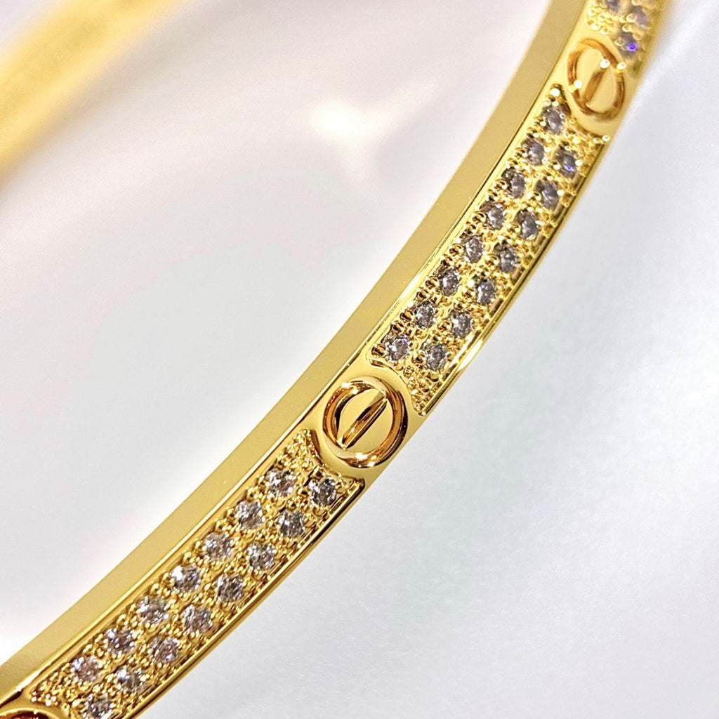 [⭐Maelin]LOVE BRACELET 3.65MM DIAMOND-PAVED