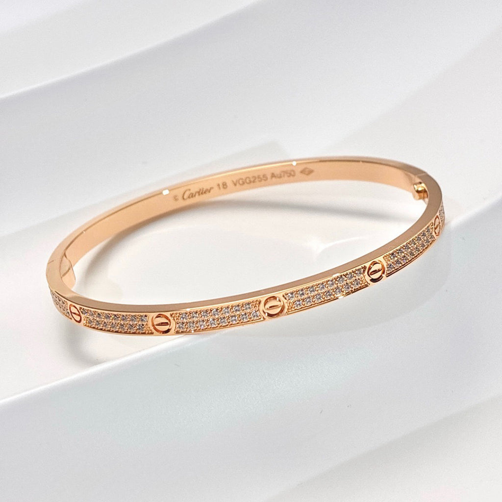 [⭐Maelin]LOVE BRACELET 3.65MM DIAMOND-PAVED