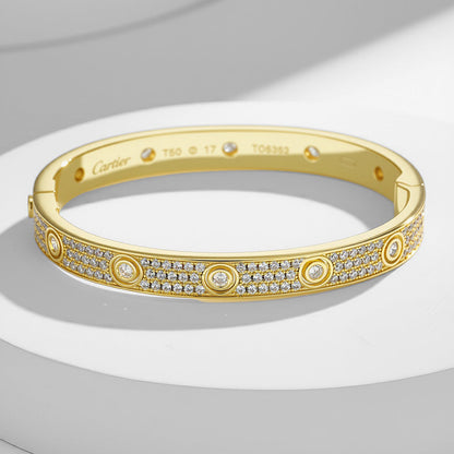 [⭐Maelin]LOVE BRACELET 6.1MM DIAMOND-PAVED 10 BIG DIAMONDS