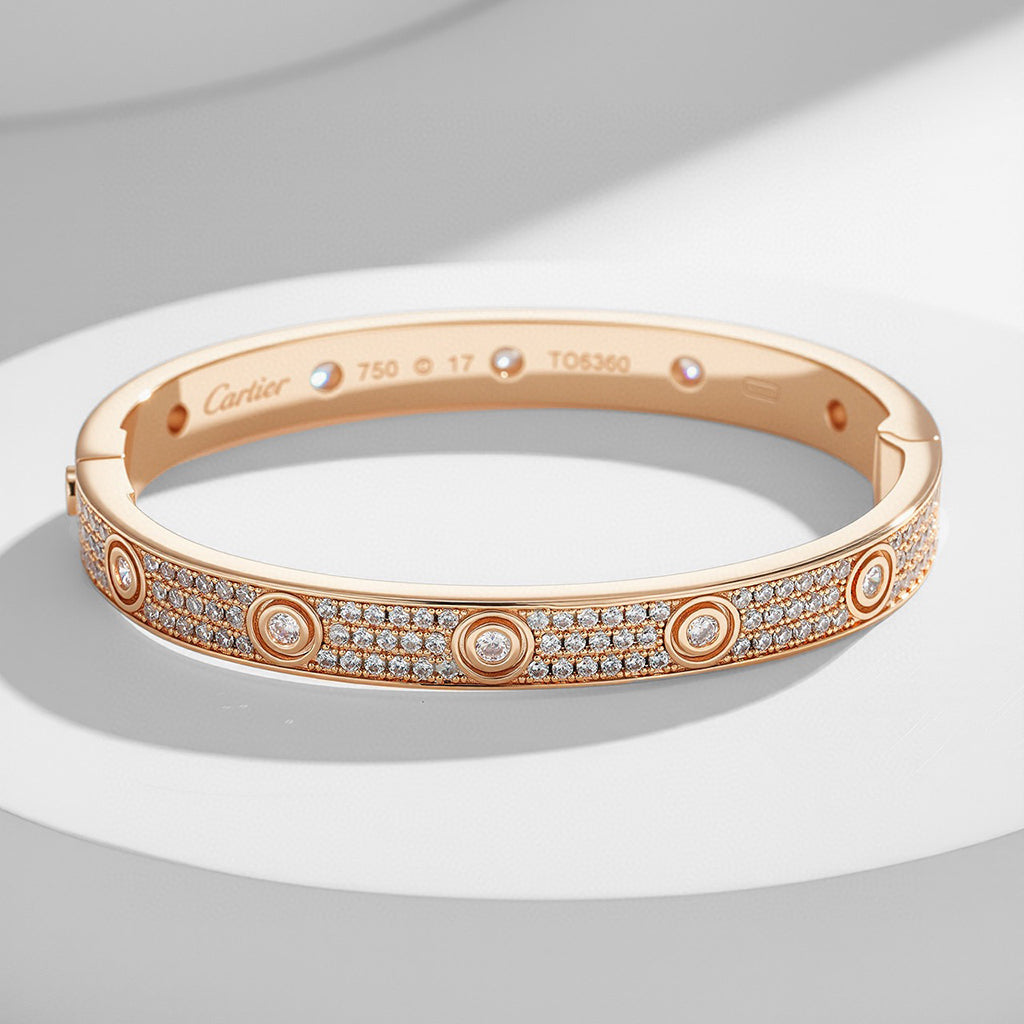 [⭐Maelin]LOVE BRACELET 6.1MM DIAMOND-PAVED 10 BIG DIAMONDS