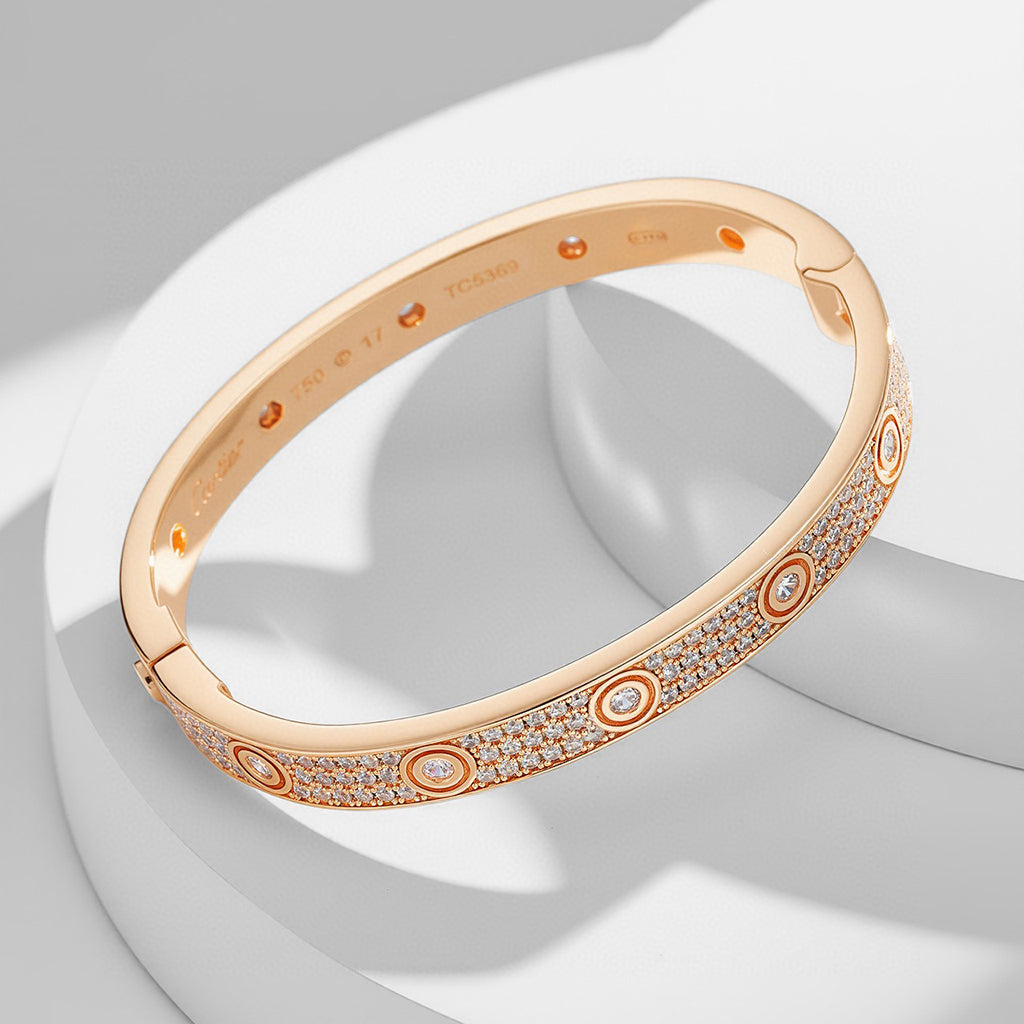 [⭐Maelin]LOVE BRACELET 6.1MM DIAMOND-PAVED 10 BIG DIAMONDS