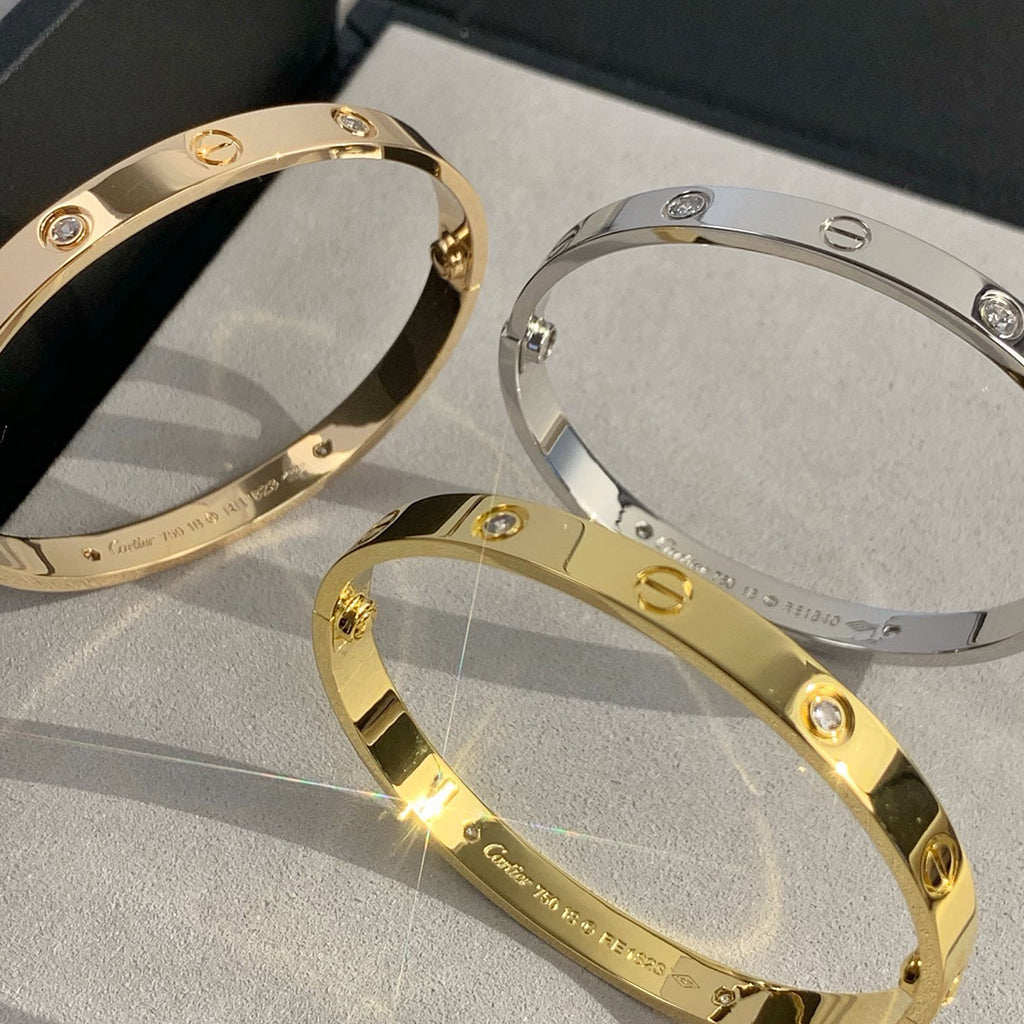 [⭐Maelin]LOVE BRACELET 6.1MM 4 DIAMONDS