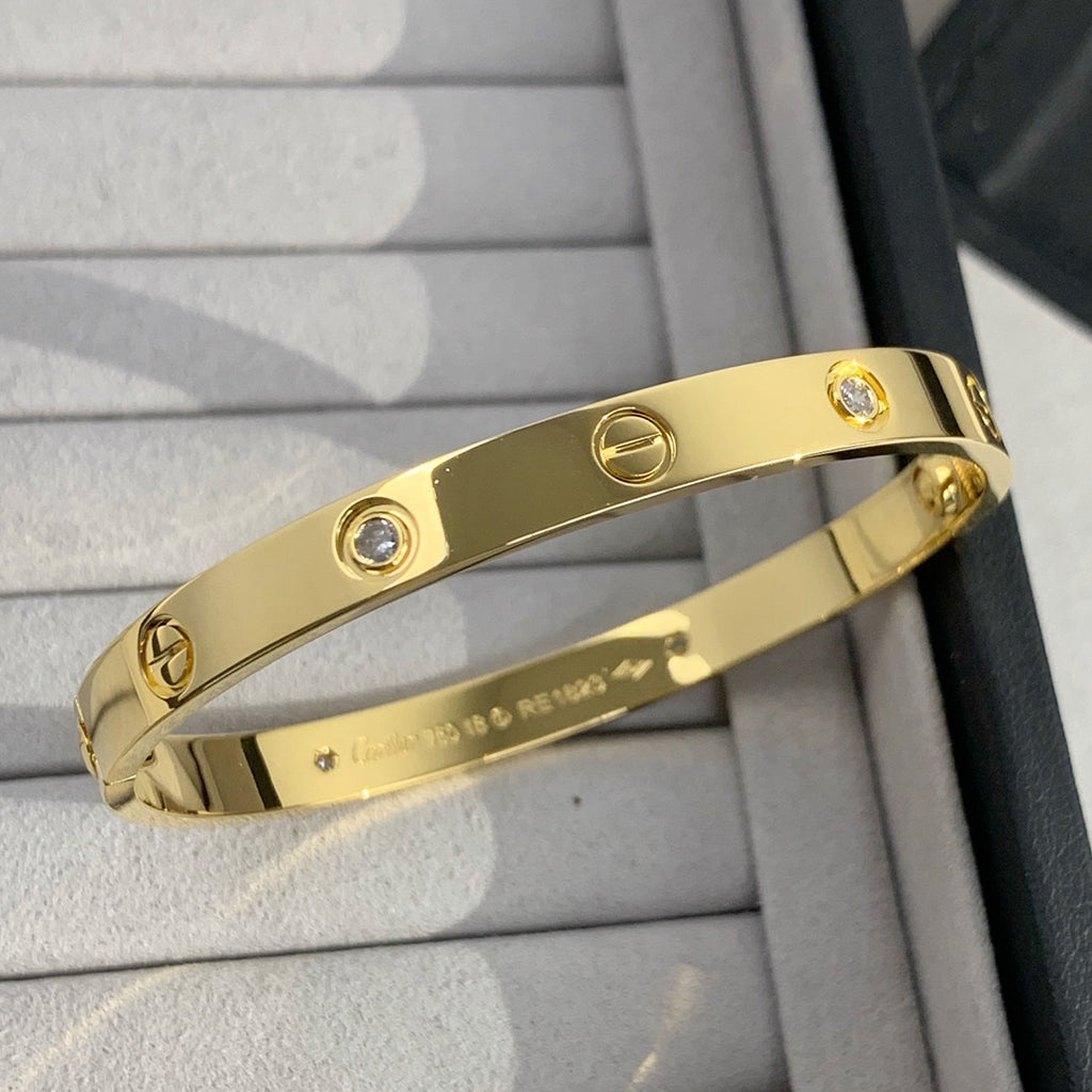 [⭐Maelin]LOVE BRACELET 6.1MM 4 DIAMONDS
