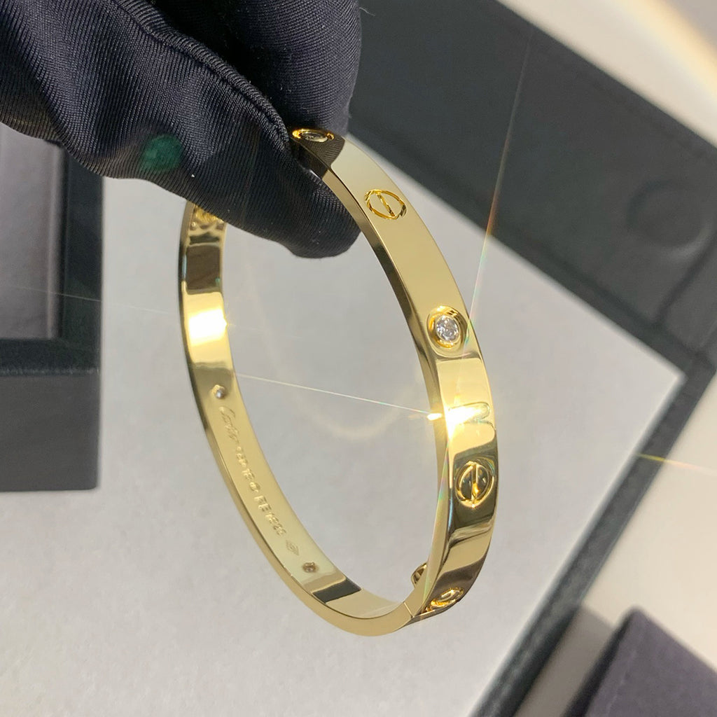 [⭐Maelin]LOVE BRACELET 6.1MM 4 DIAMONDS