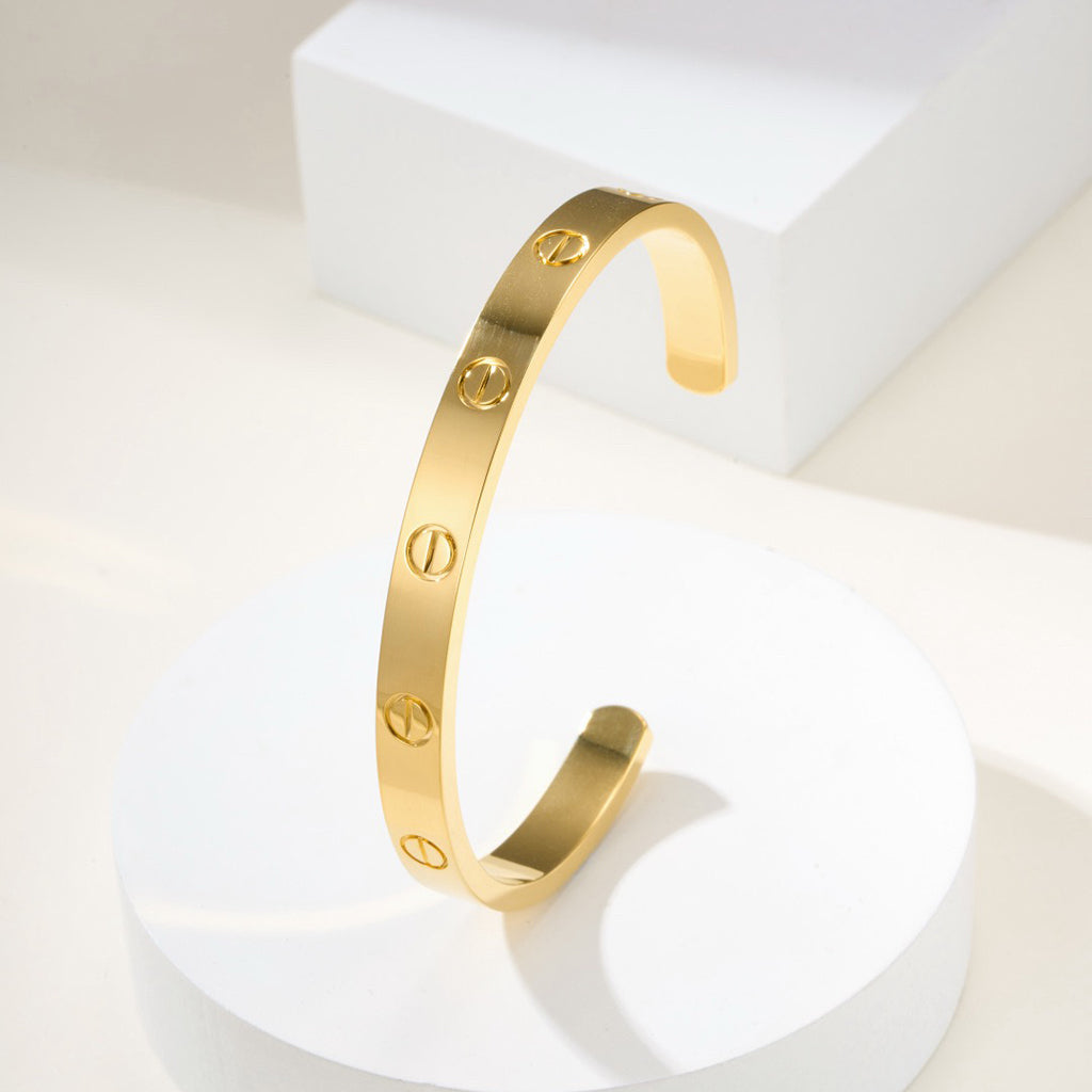 [⭐Maelin]LOVE BRACELET 6.1MM OPEN CUFF