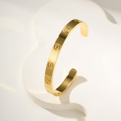 [⭐Maelin]LOVE BRACELET 6.1MM OPEN CUFF