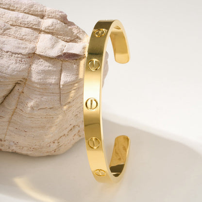 [⭐Maelin]LOVE BRACELET 6.1MM OPEN CUFF
