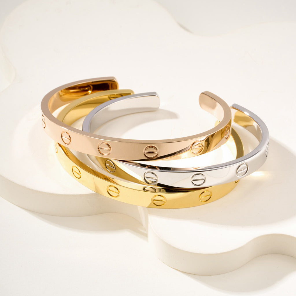 [⭐Maelin]LOVE BRACELET 6.1MM OPEN CUFF