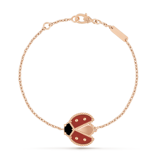 [⭐Maelin]LUCKY SPRING 1 MOTIF PINK GOLD BRACELET