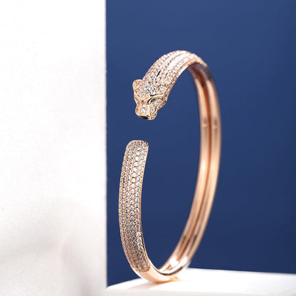 [⭐Maelin]PANTHERE FULL DIAMOND OPEN BRACELET