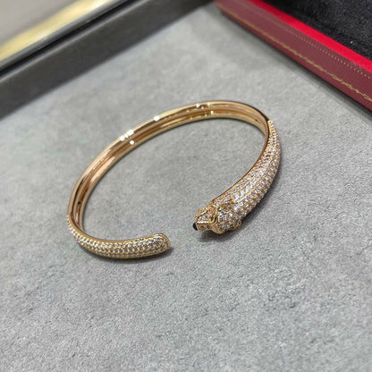 [⭐Maelin]PANTHERE FULL DIAMOND OPEN BRACELET
