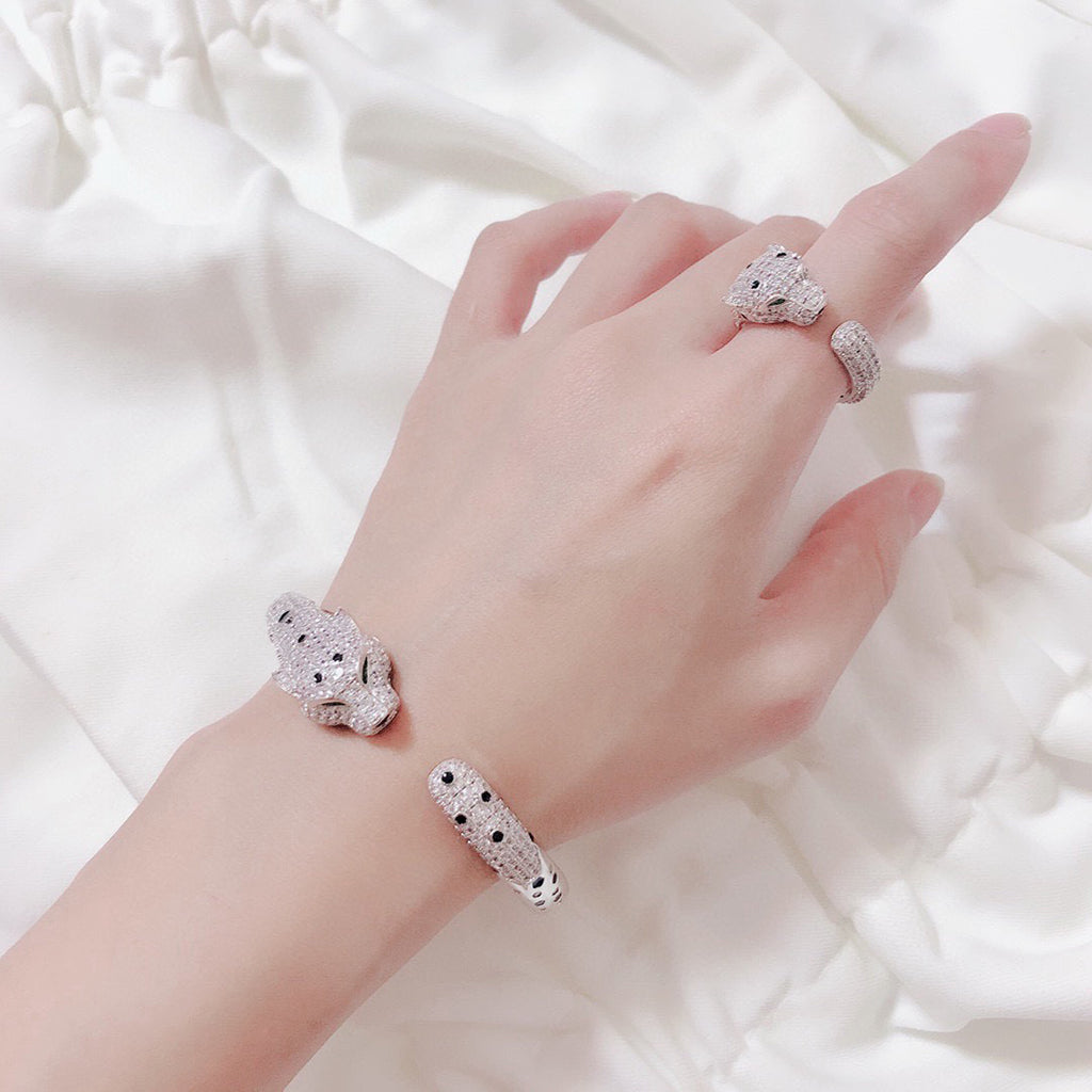 [⭐Maelin]PANTHERE BIG BRACELET DIAMONDS