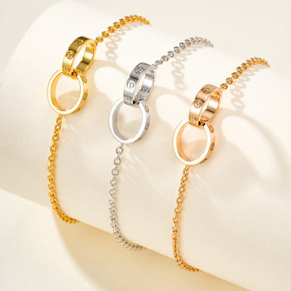 [⭐Maelin]LOVE BRACELET DOUBLE RING