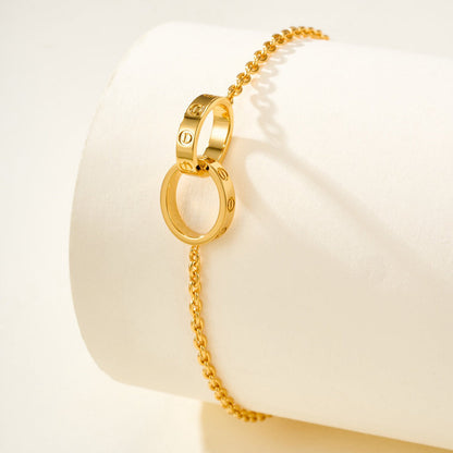 [⭐Maelin]LOVE BRACELET DOUBLE RING