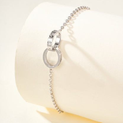 [⭐Maelin]LOVE BRACELET DOUBLE RING