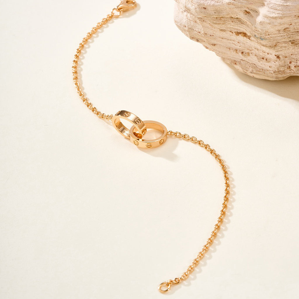 [⭐Maelin]LOVE BRACELET DOUBLE RING
