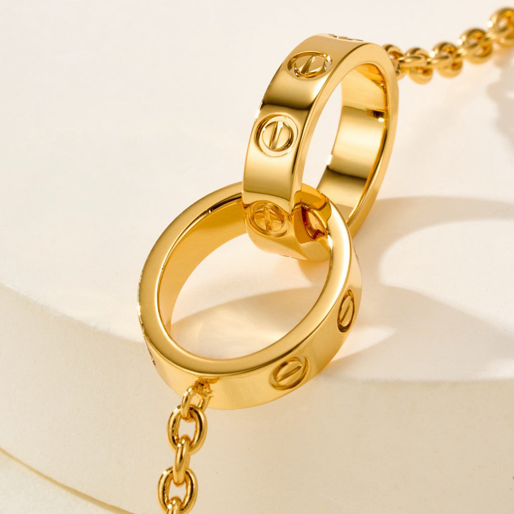[⭐Maelin]LOVE BRACELET DOUBLE RING