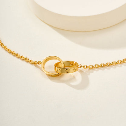 [⭐Maelin]LOVE BRACELET DOUBLE RING