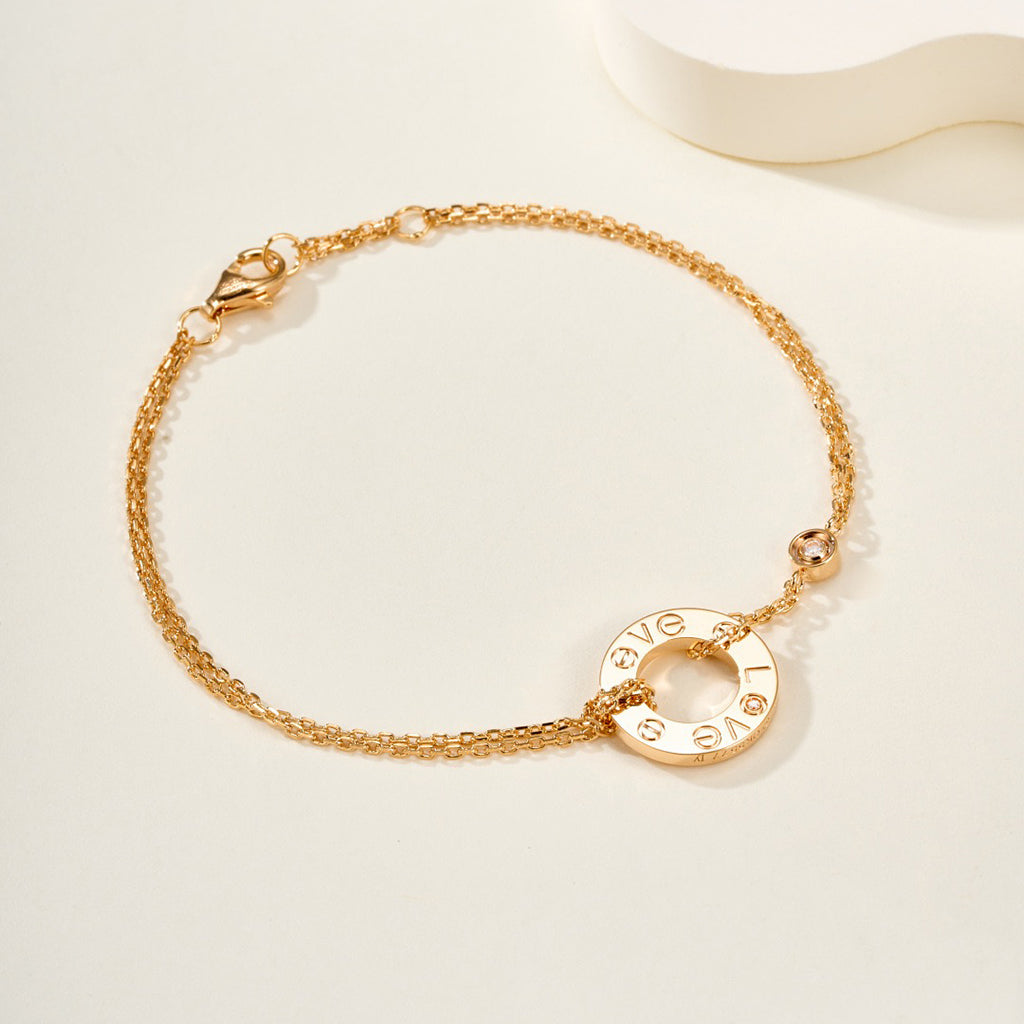 [⭐Maelin]LOVE BRACELET 2 DIAMOND