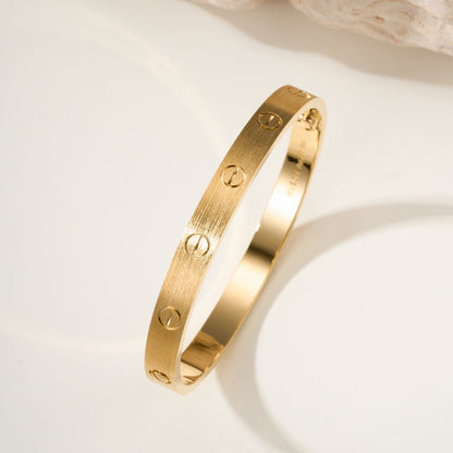 [⭐Maelin]LOVE BRACELET 6.1MM BRUSHED