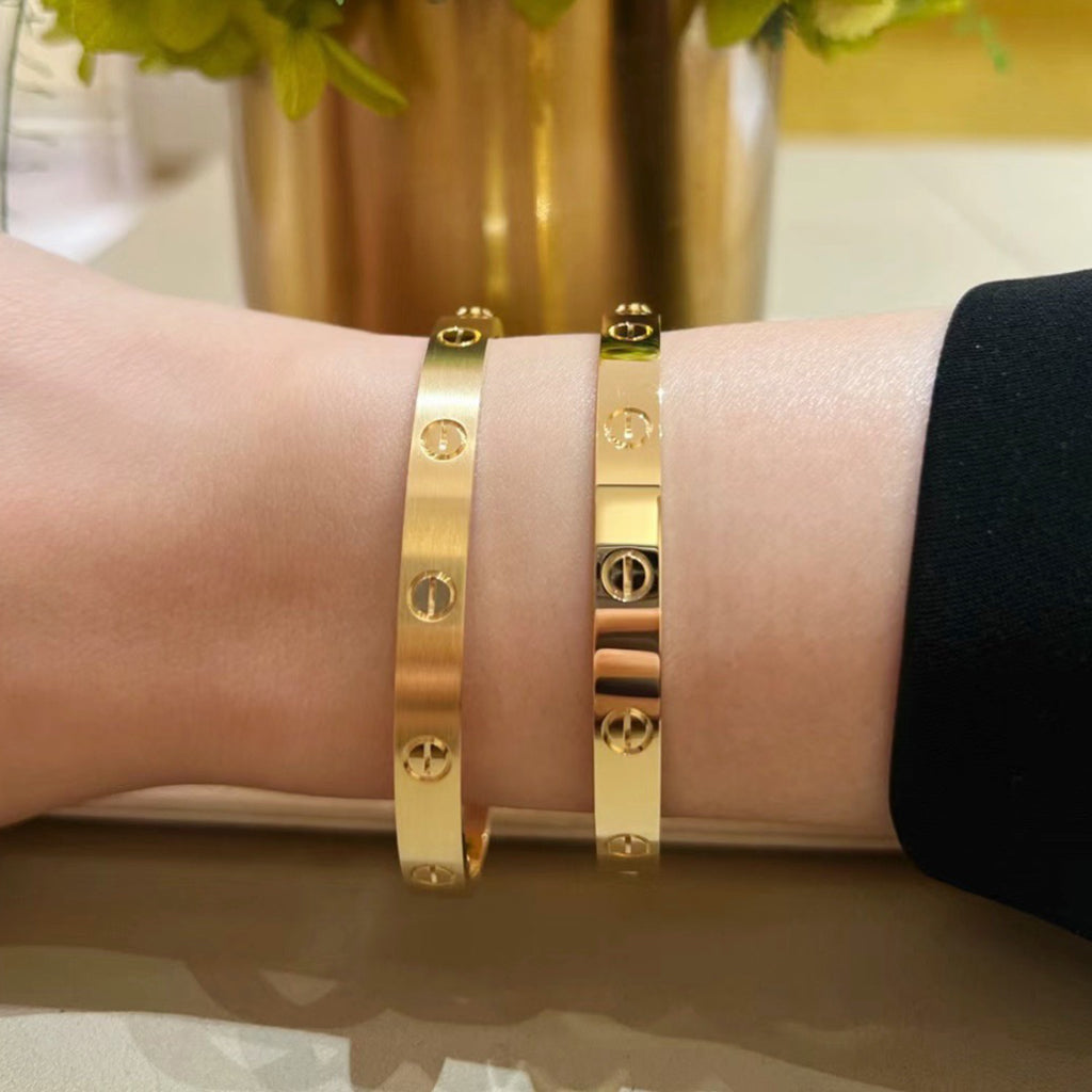 [⭐Maelin]LOVE BRACELET 6.1MM BRUSHED