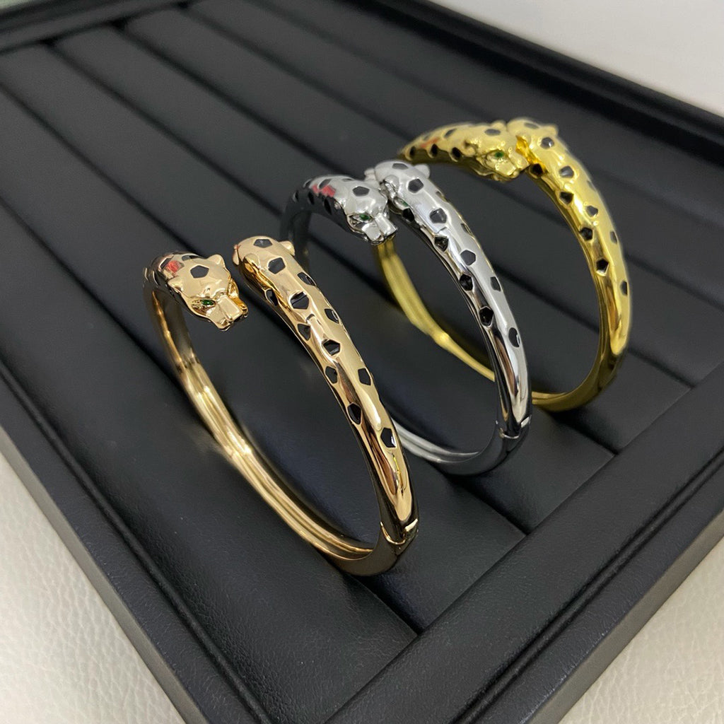[⭐Maelin]PANTHERE DOUBLE HEADED OPEN BRACELET