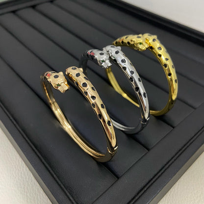 [⭐Maelin]PANTHERE DOUBLE HEADED OPEN BRACELET
