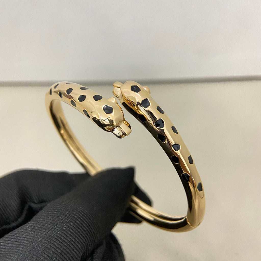 [⭐Maelin]PANTHERE DOUBLE HEADED OPEN BRACELET