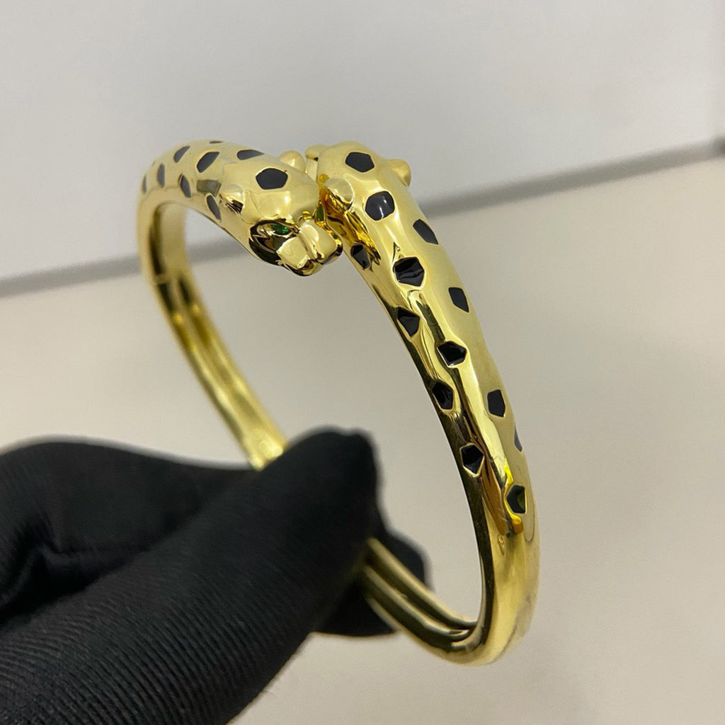 [⭐Maelin]PANTHERE DOUBLE HEADED OPEN BRACELET