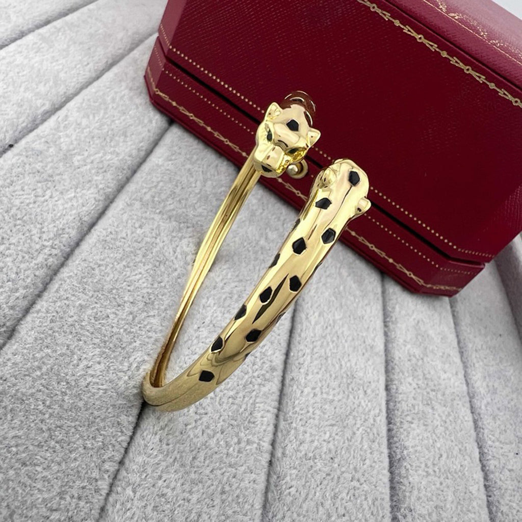 [⭐Maelin]PANTHERE DOUBLE HEADED OPEN BRACELET
