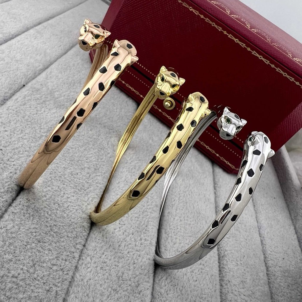 [⭐Maelin]PANTHERE DOUBLE HEADED OPEN BRACELET