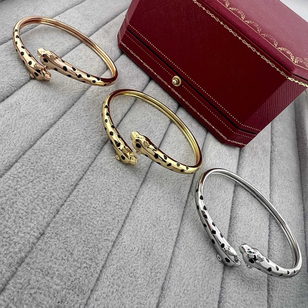 [⭐Maelin]PANTHERE DOUBLE HEADED OPEN BRACELET