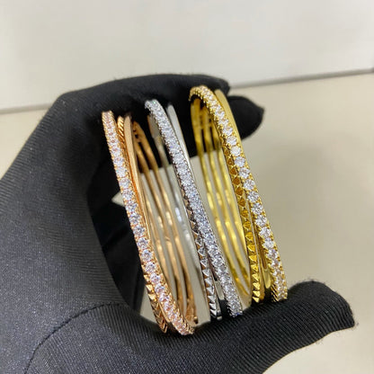 [⭐Maelin]ETINCELLE HALF-PAVED DIAMOND BRACELET