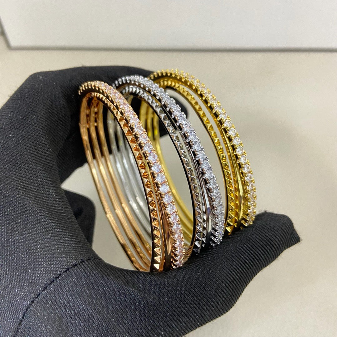 [⭐Maelin]ETINCELLE HALF-PAVED DIAMOND BRACELET