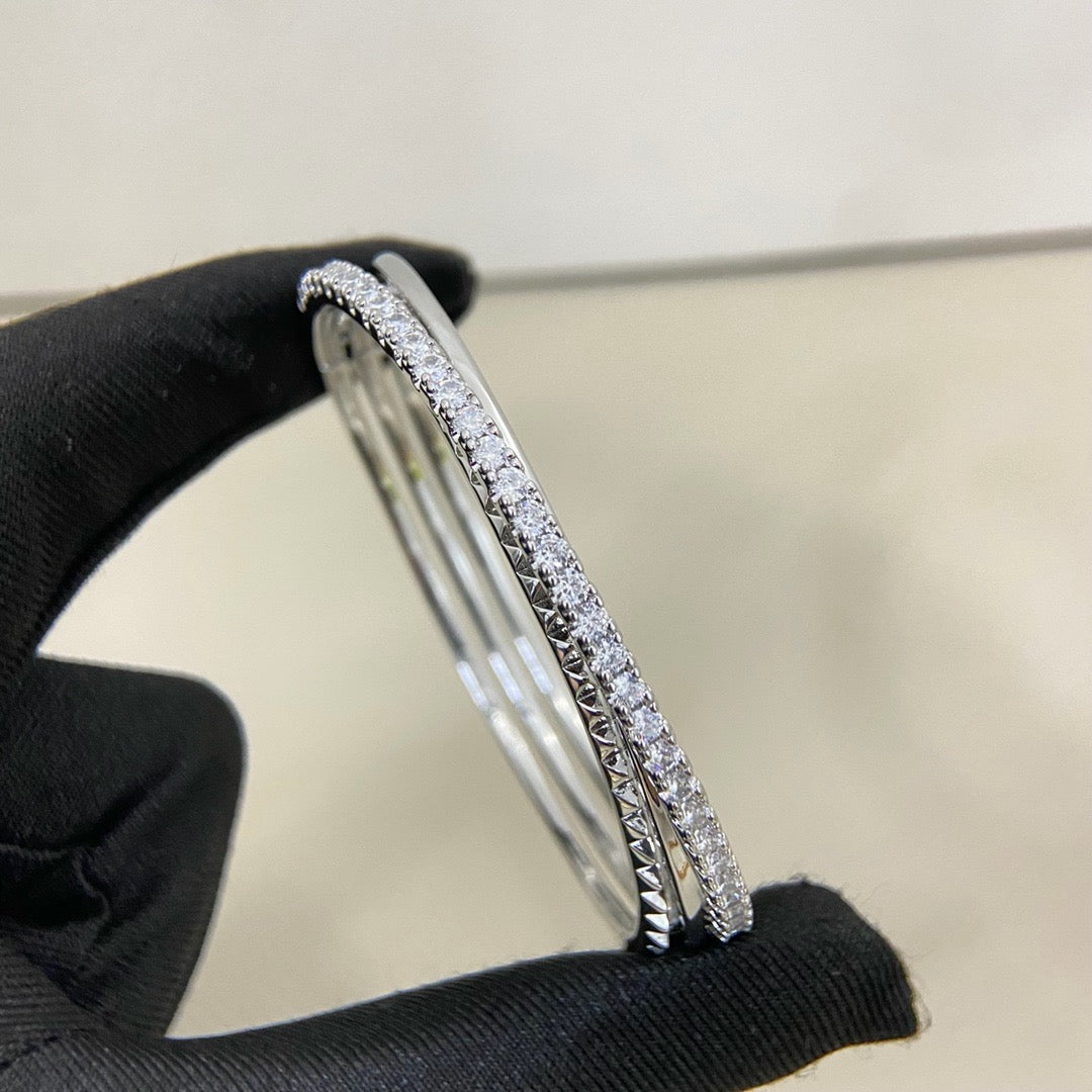 [⭐Maelin]ETINCELLE HALF-PAVED DIAMOND BRACELET