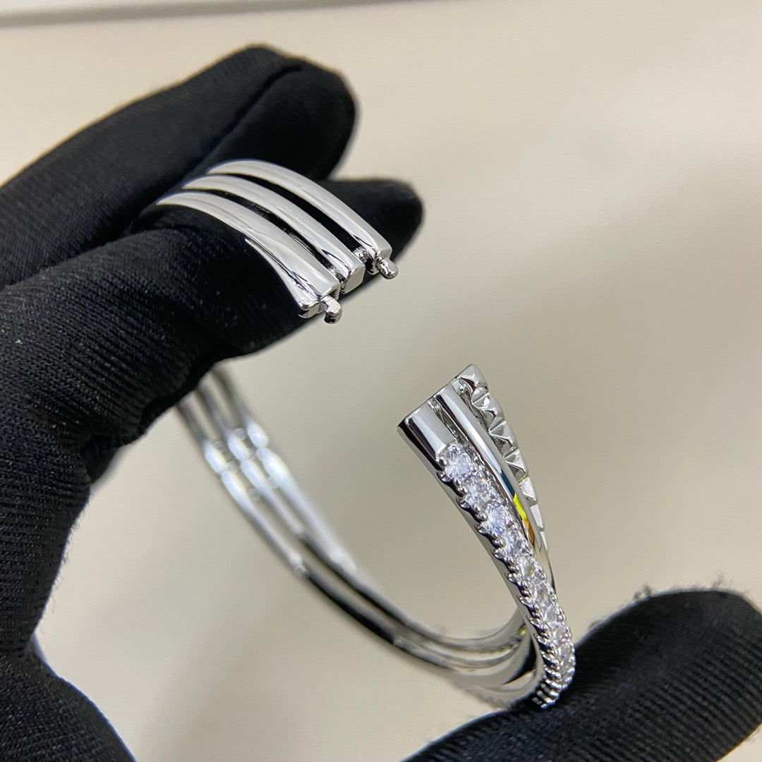 [⭐Maelin]ETINCELLE HALF-PAVED DIAMOND BRACELET