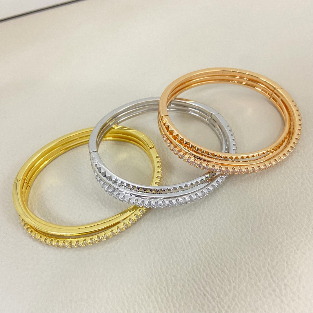 [⭐Maelin]ETINCELLE HALF-PAVED DIAMOND BRACELET