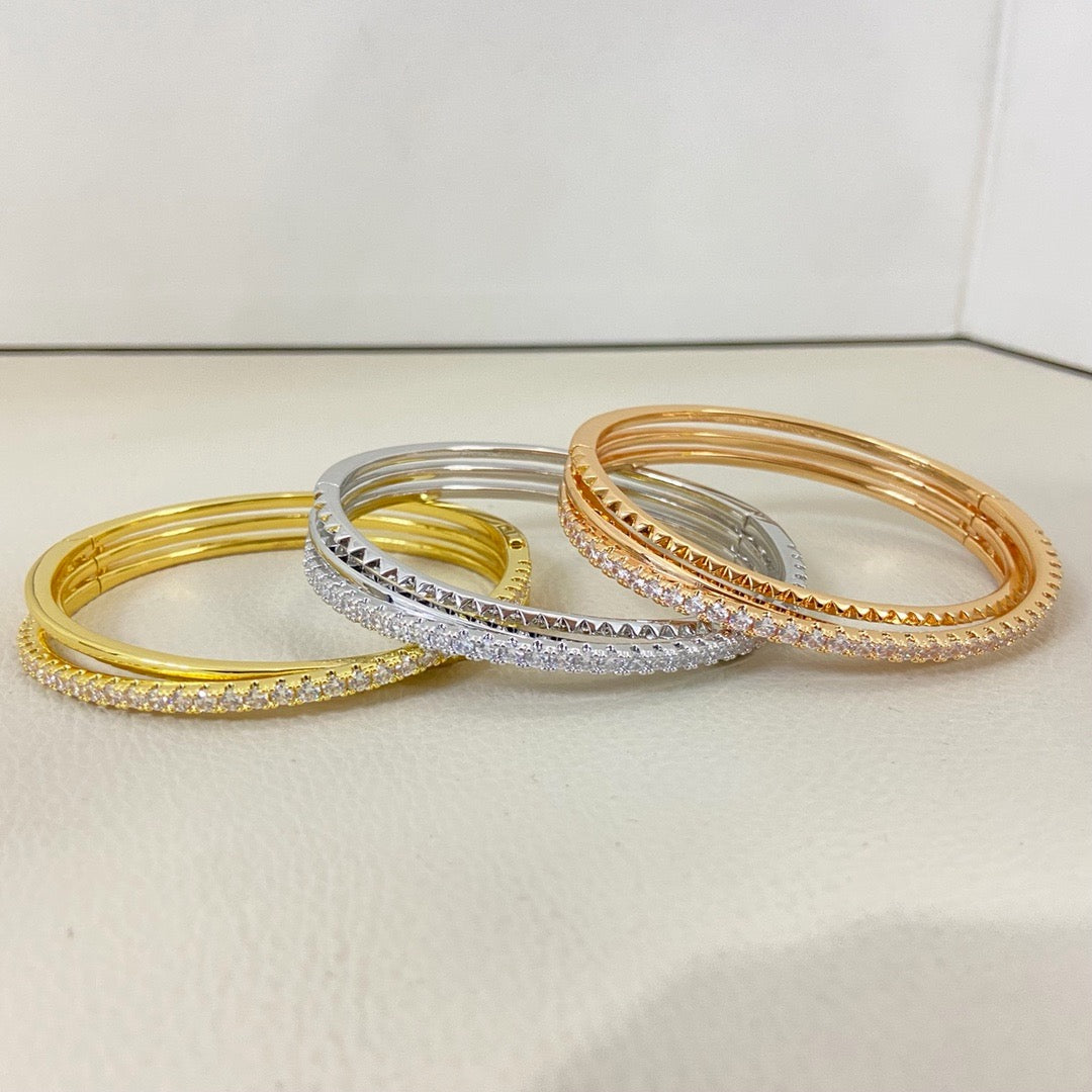 [⭐Maelin]ETINCELLE HALF-PAVED DIAMOND BRACELET