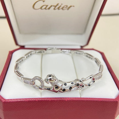 [⭐Maelin]PANTHERE HALF DIAMOND ON CHAIN BRACELET