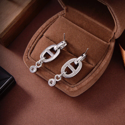 [⭐Maelin]HM CHAINE DIAMOND EARRINGS