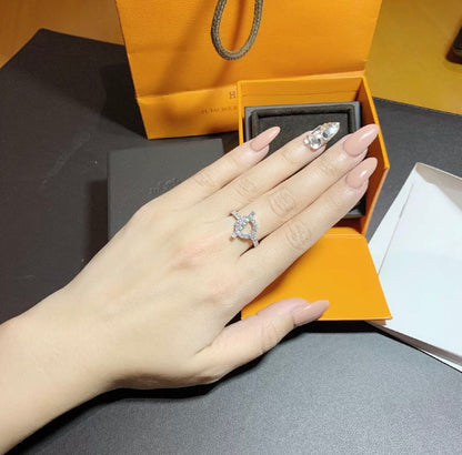 [⭐Maelin]ECHAPPEE RING SILVER DIAMOND
