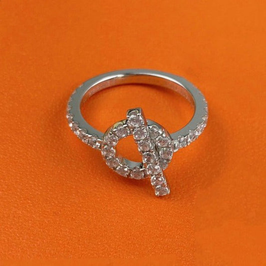 [⭐Maelin]ECHAPPEE RING SILVER DIAMOND