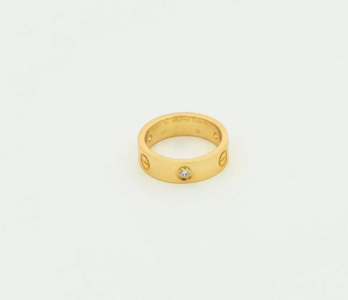 [⭐Maelin]LOVE RING 5.5MM 3 DIAMONDS GOLD