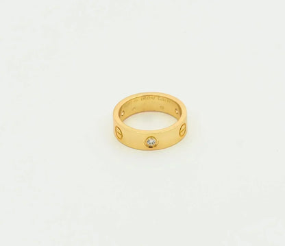 [⭐Maelin]LOVE RING 5.5MM 3 DIAMONDS GOLD