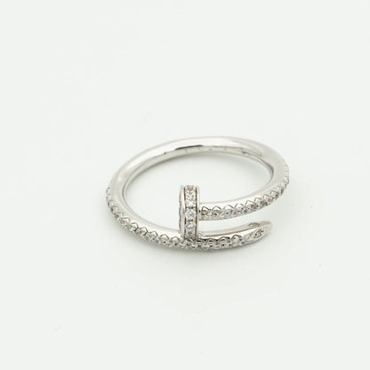 [⭐Maelin]JUSTE RING 1.8MM SILVER DIAMONDS