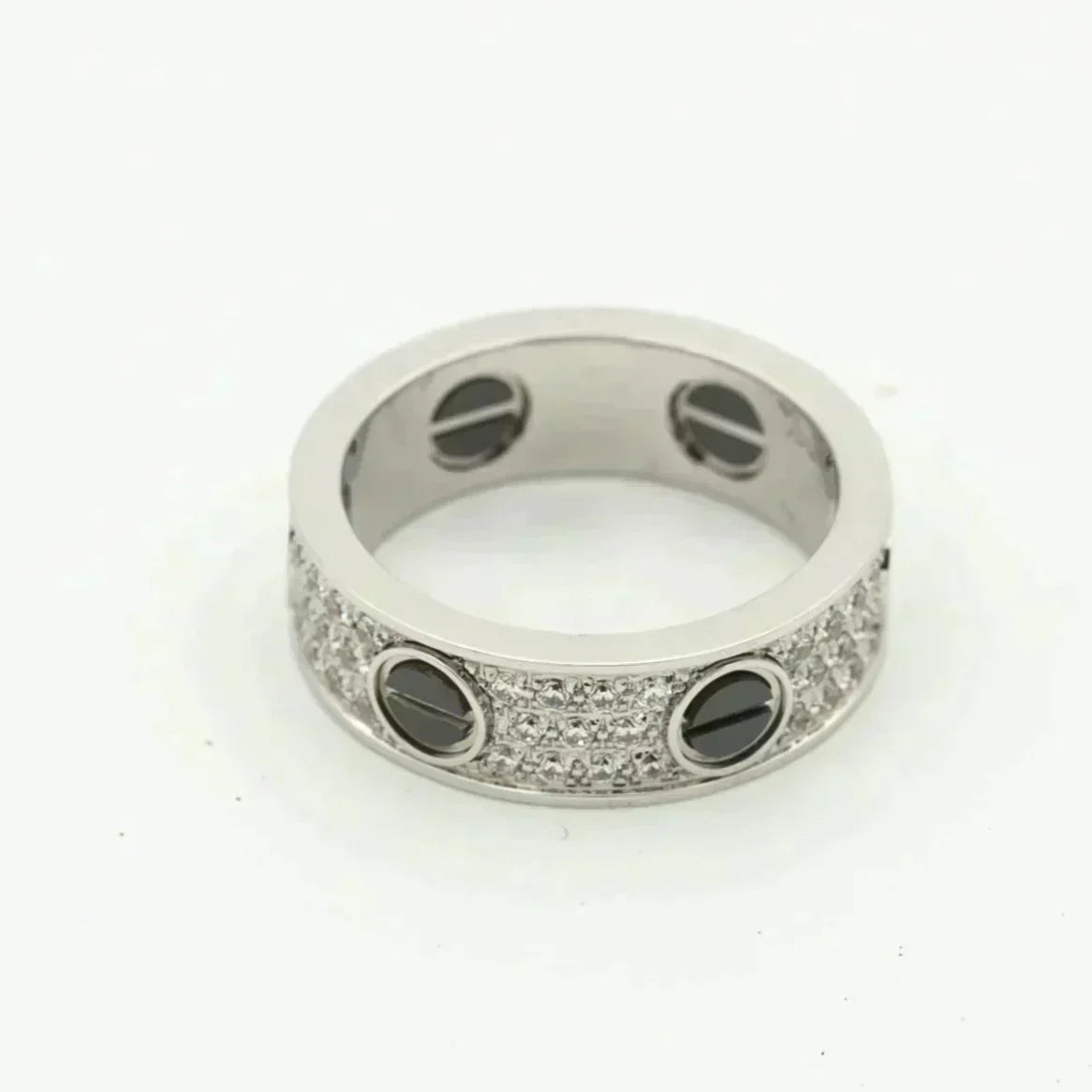 [⭐Maelin]LOVE RING 5.5MM DIAMONDS PAVED CERAMIC