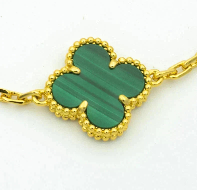 [⭐Maelin] CLOVER 5 MOTIF MALACHITE BRACELET COLLECTION
