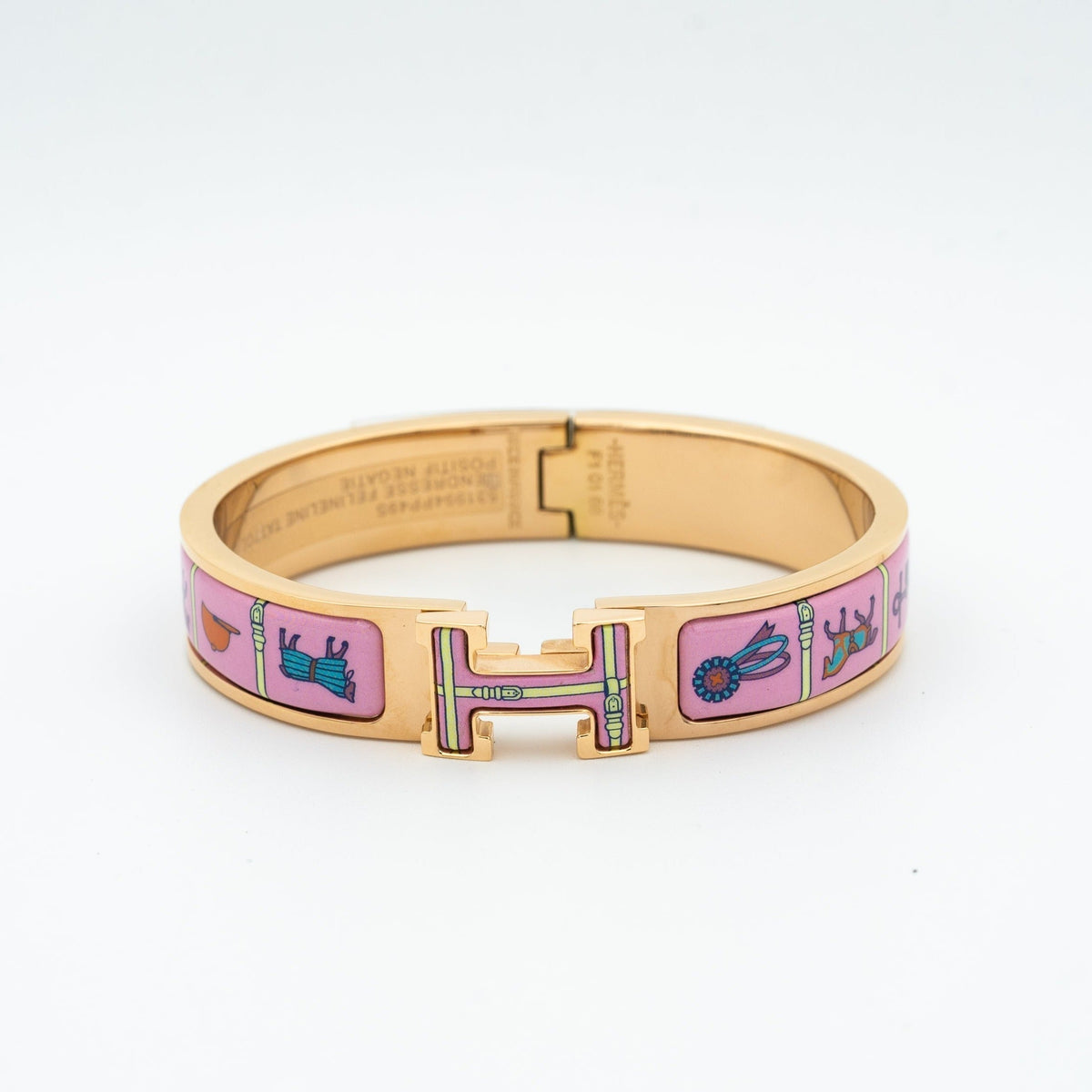 [⭐Maelin]H PINK GOLD BRACELET PINK CERAMIC