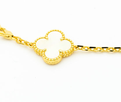 [⭐Maelin]CLOVER BRACELET 5 MOTIFS ONYX MOP